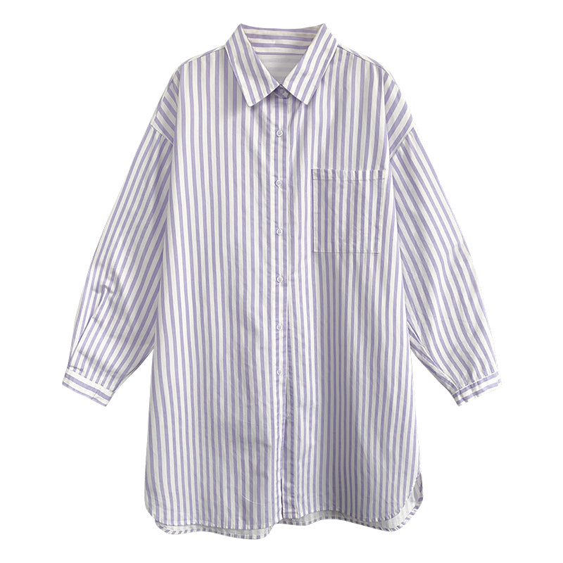 NO. 1336 STRIPED BUTTON UP